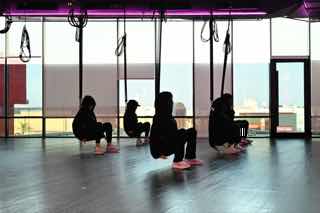 Inside the High Fitness Bungee studio